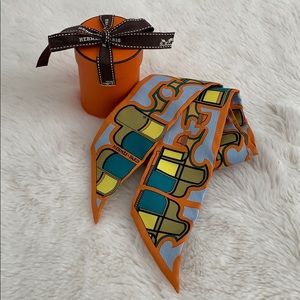 HERMÈS scarf multi color